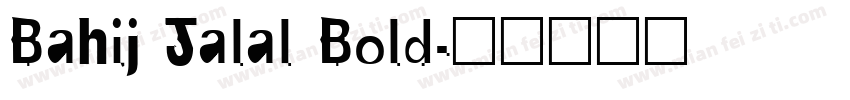 Bahij Jalal Bold字体转换